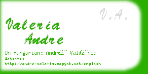 valeria andre business card